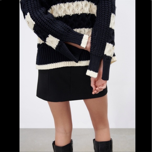 ZARA STRIPED CHUNKY KNIT SWEATER | SIZE: M-L | NWT - Picture 7 of 11